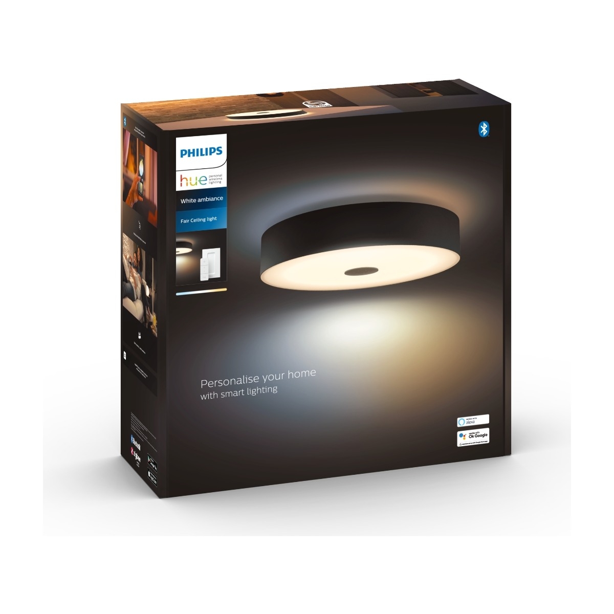 Philips Hue WA Fair Loftslampe, sort billede 2