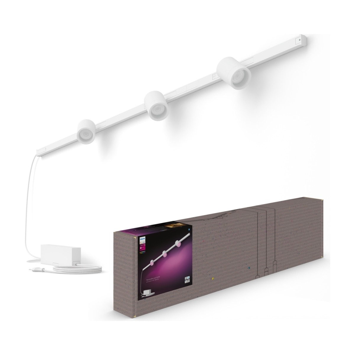 Philips Hue Perifo væglampe med 3 spotlights, hvid billede 1