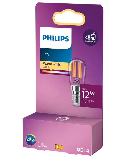 PHILIPS LED-pære 1W E14 T25S billede 1