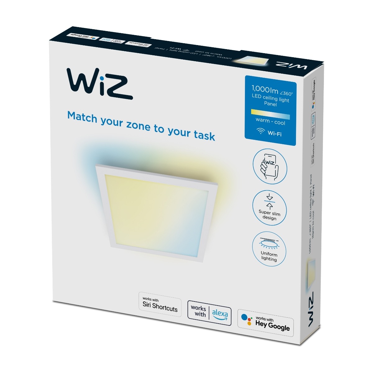 WiZ Loftlampe Panel 30x30cm 12W - hvid billede 3