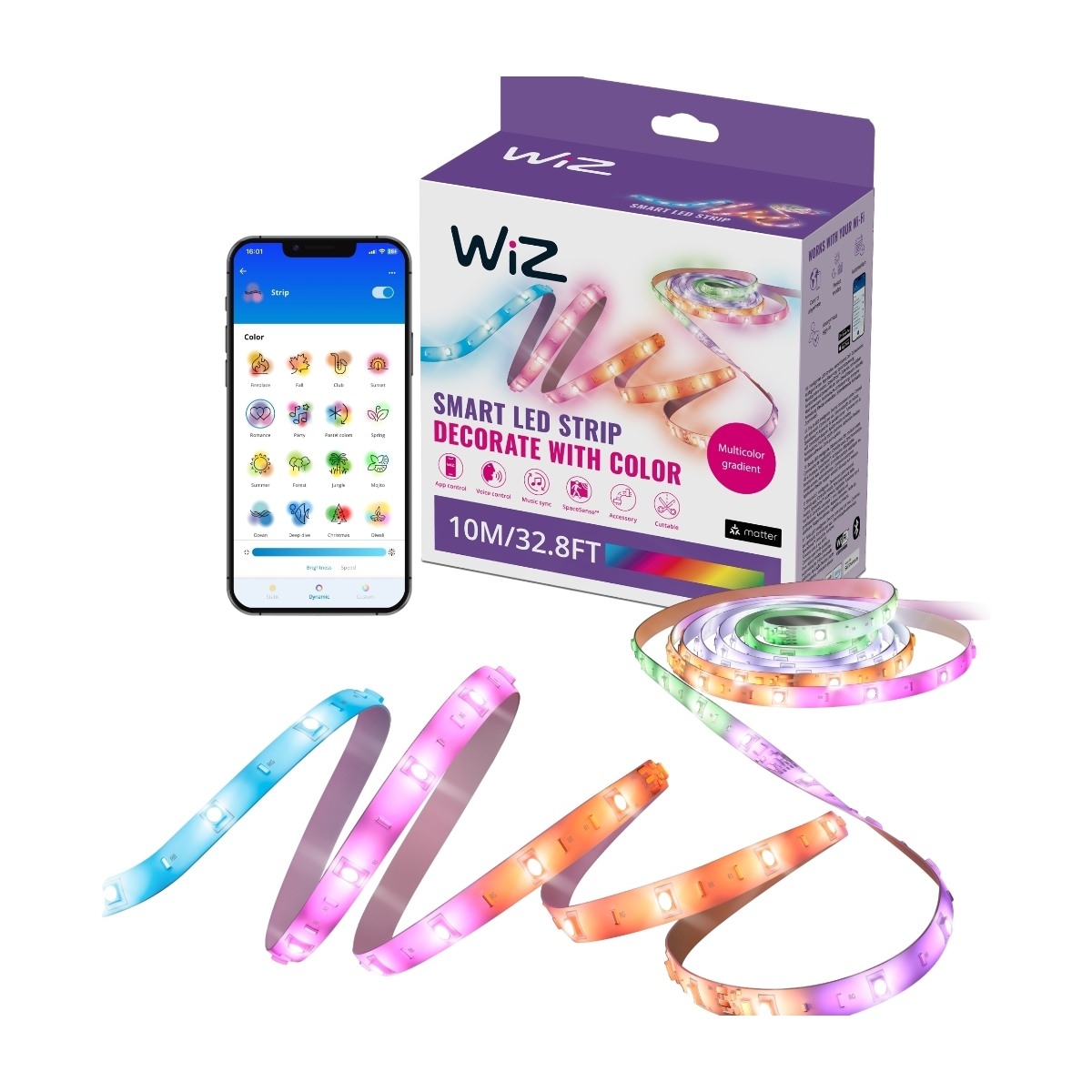WiZ RGBIC LED lyskæde 10 m billede 1