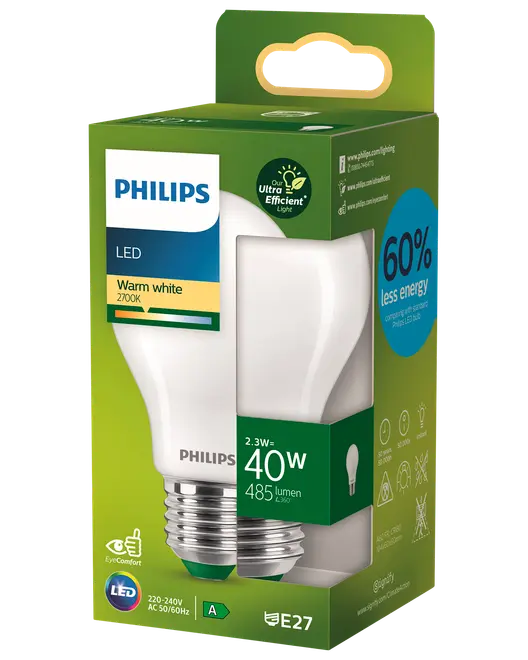 PHILIPS LED-pære E27 A60 billede 1
