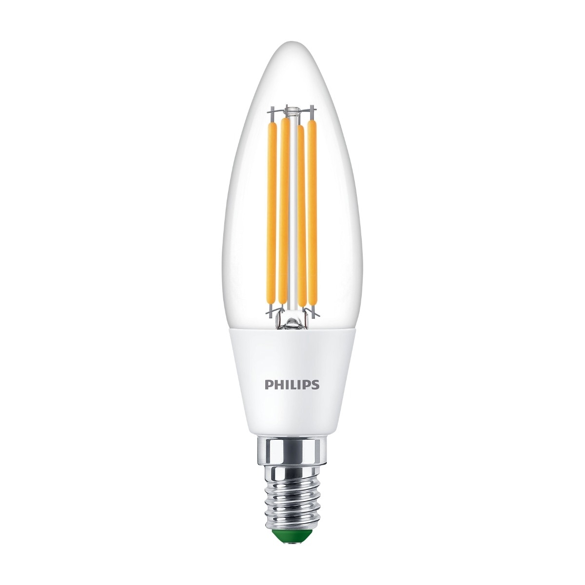 Philips LED pære E14 2,3W 4000K, klart glas billede 1