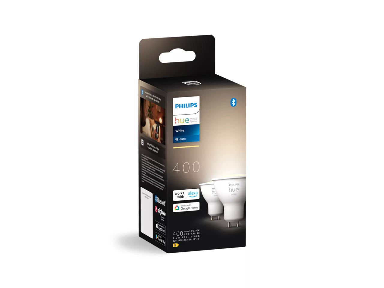 Philips Hue LED-pære GU10 4,2W (2-pak) billede 2