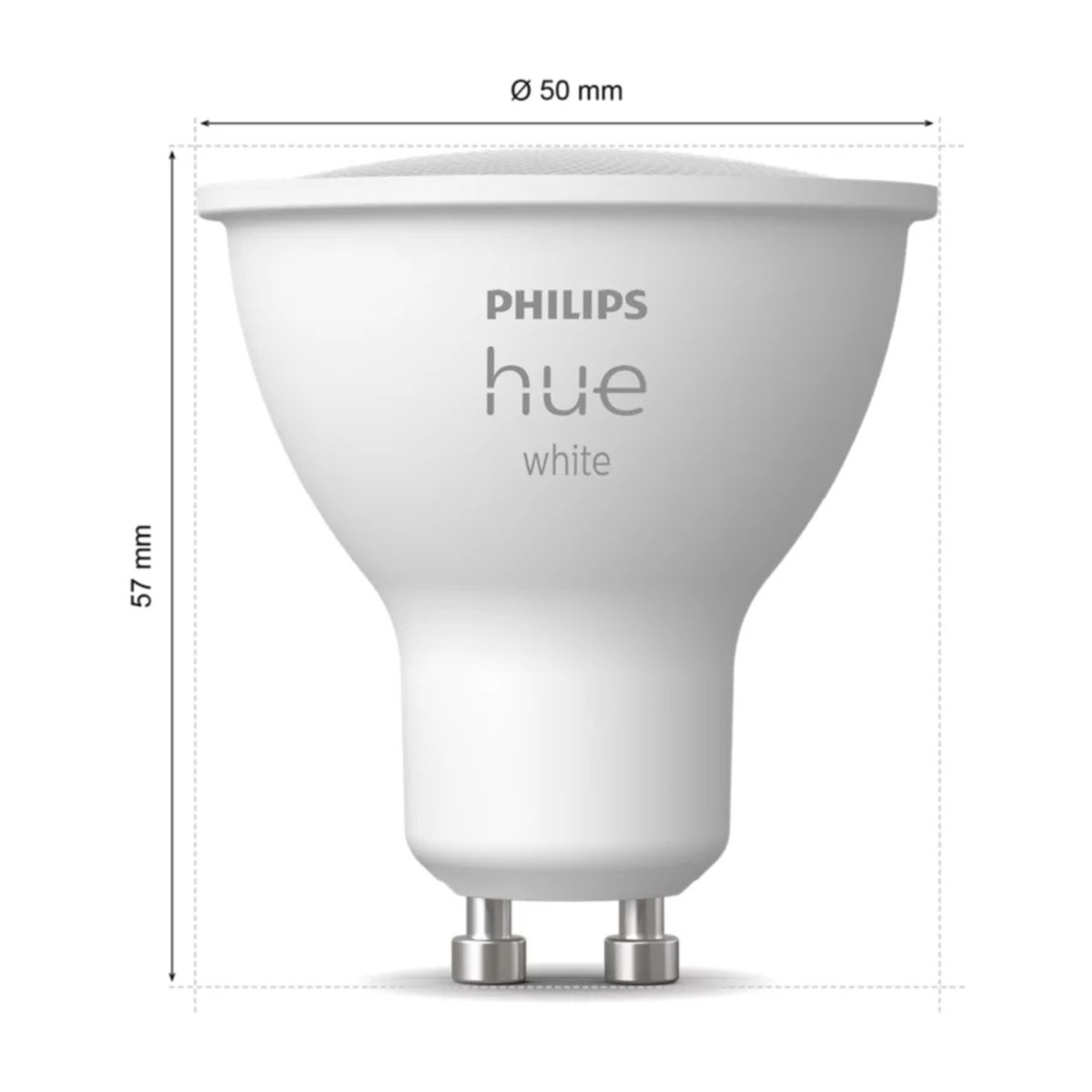 Philips Hue LED-pære GU10 4,2W (2-pak) billede 3
