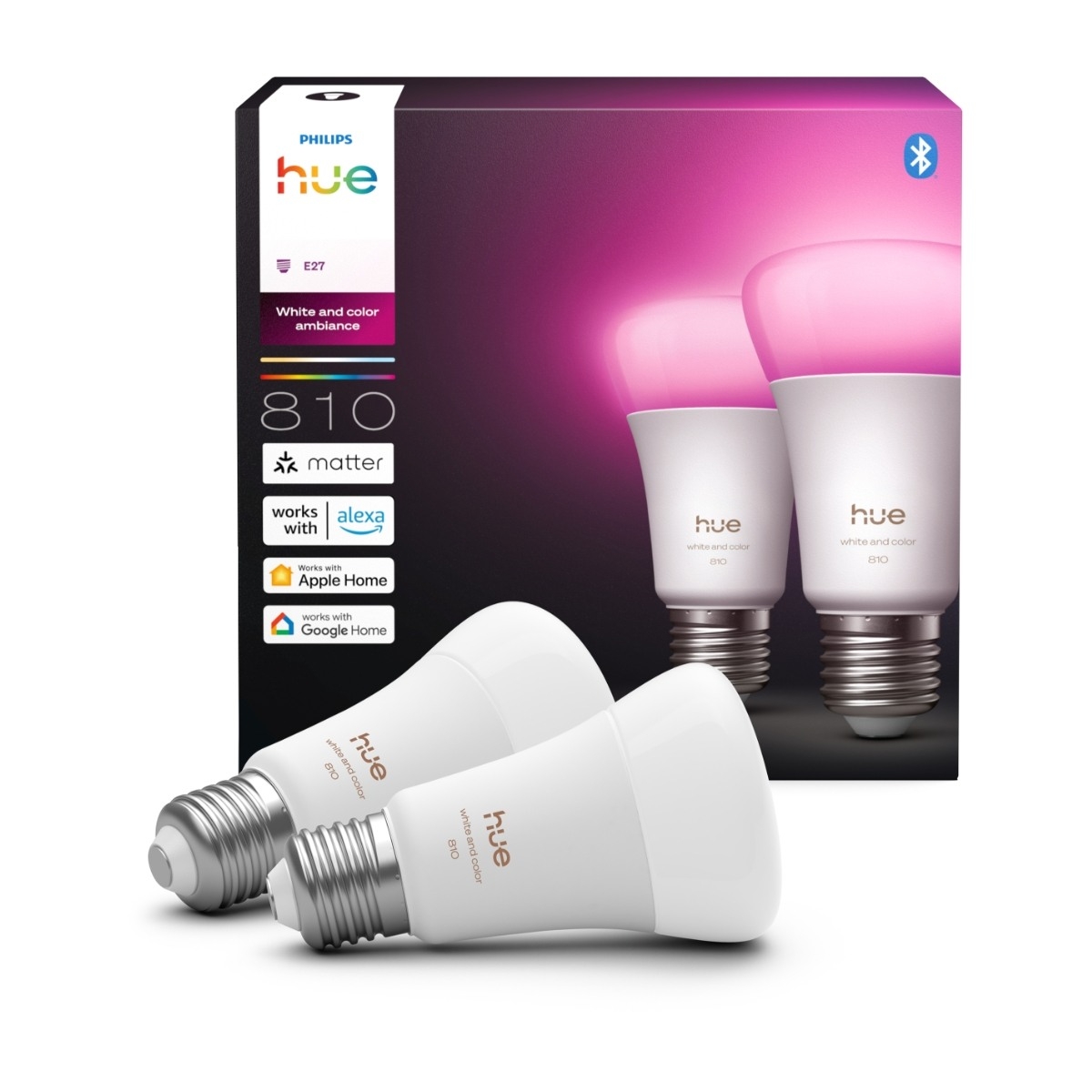 Philips Hue WCA A60 LED pære 6W E27 (2 stk) billede 1
