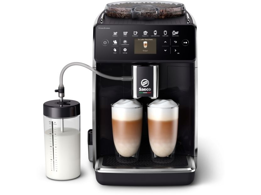 Saeco SM6480/00, Espressomaskine, 1,8 L, Malet kaffe, Indbygget kværn, 1500 W, Sort