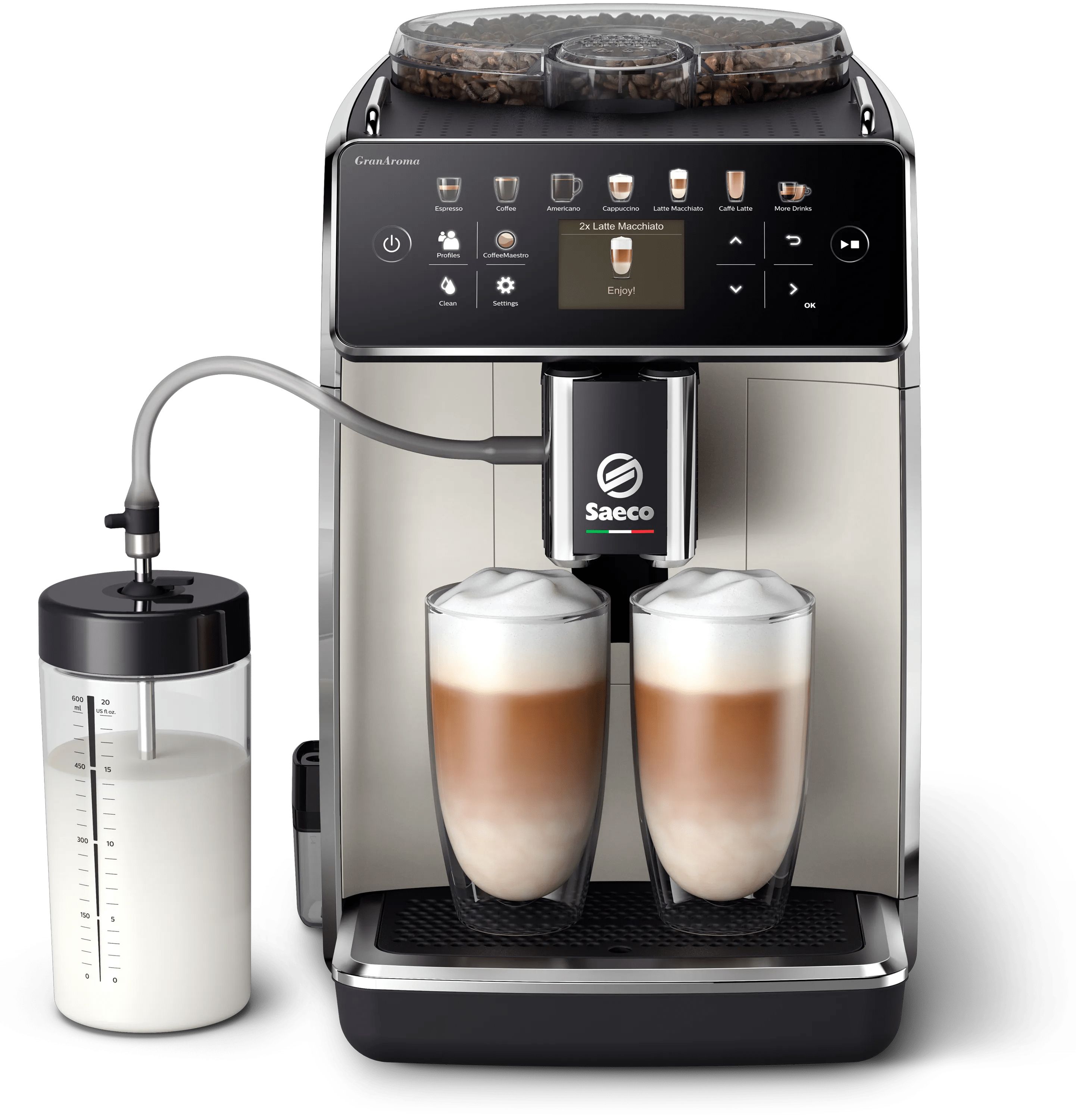 Saeco SM6582/30, Espressomaskine, 1,8 L, Kaffebønner, Indbygget kværn, 1500 W billede 2