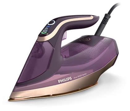 Philips Azur 8000 Series DST8040 - Dampstrygejern med automatisk afbrydelse - såleplade: SteamGlide Elite - 3000 W - dyb purpur billede 2