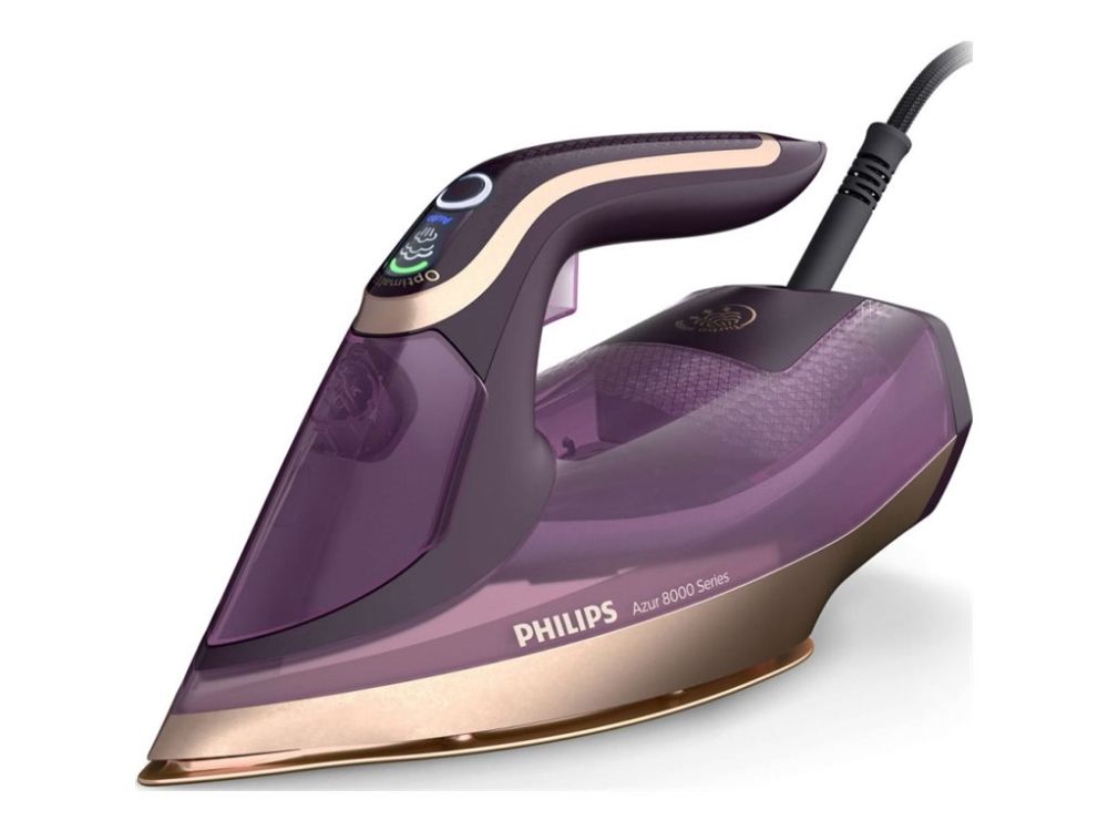 Philips Azur 8000 Series DST8040 - Dampstrygejern med automatisk afbrydelse - såleplade: SteamGlide Elite - 3000 W - dyb purpur billede 1