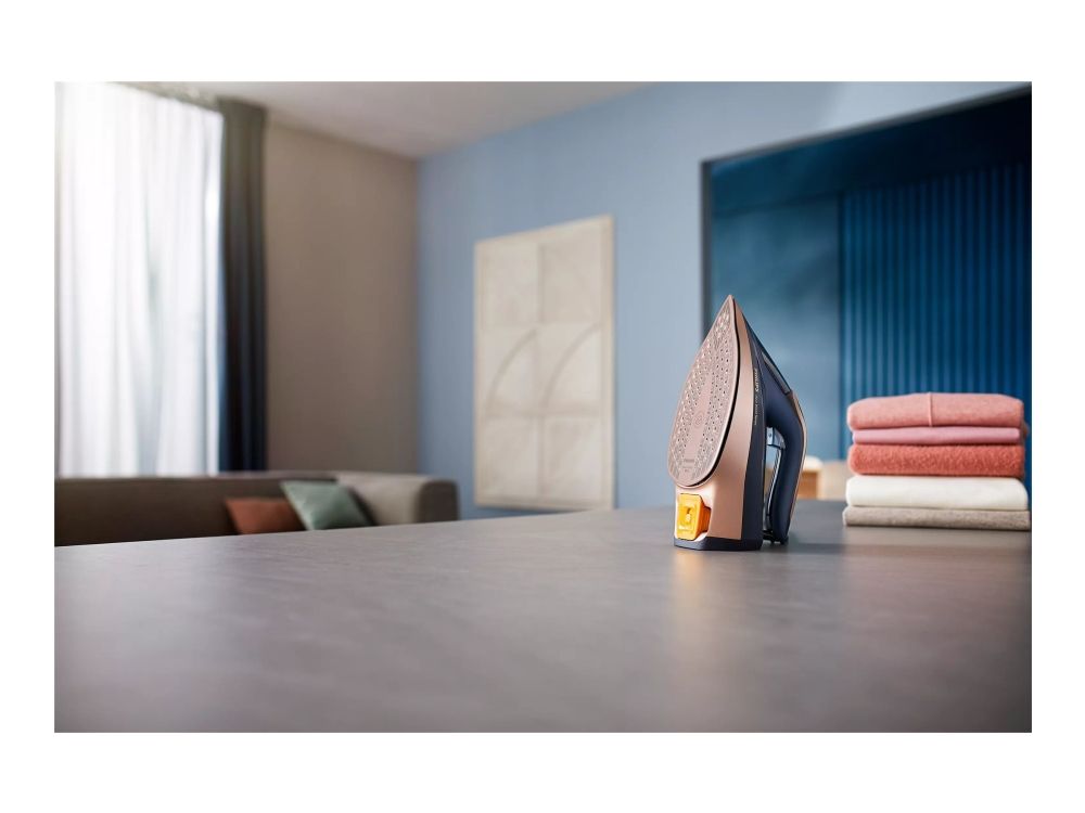 Philips Azur 8000 Series DST8050 - Dampstrygejern med automatisk afbrydelse - såleplade: SteamGlide Elite - 3000 W - mørkeblå billede 1