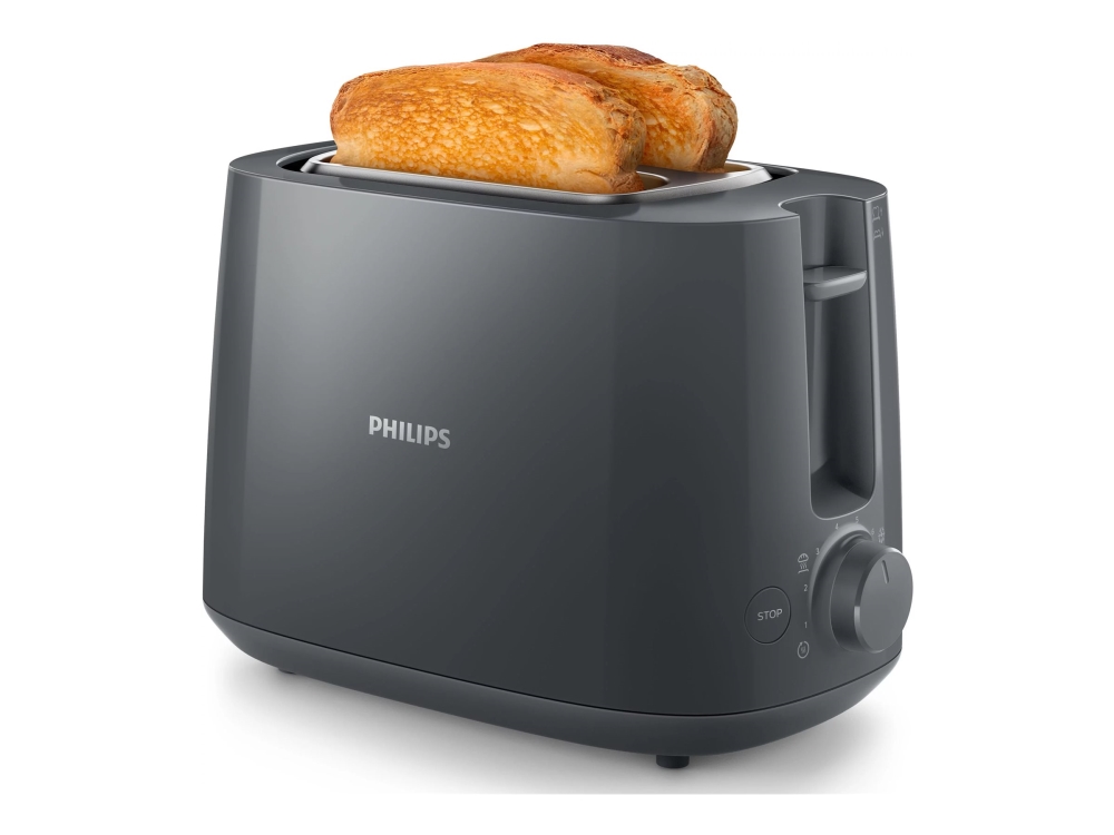 Philips Daily Collection HD2581 - Brødrister - 2 skive - 2 Holdere - mørkegrå