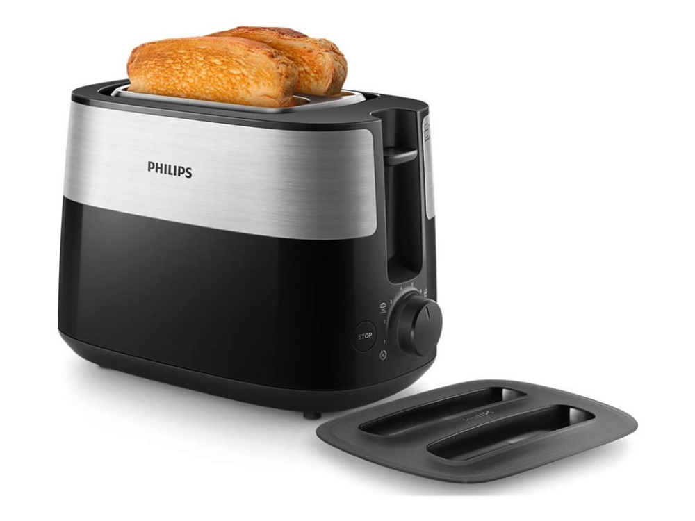 Philips Daily Collection HD2517 - Brødrister - 2 skive - 2 Holdere - sort