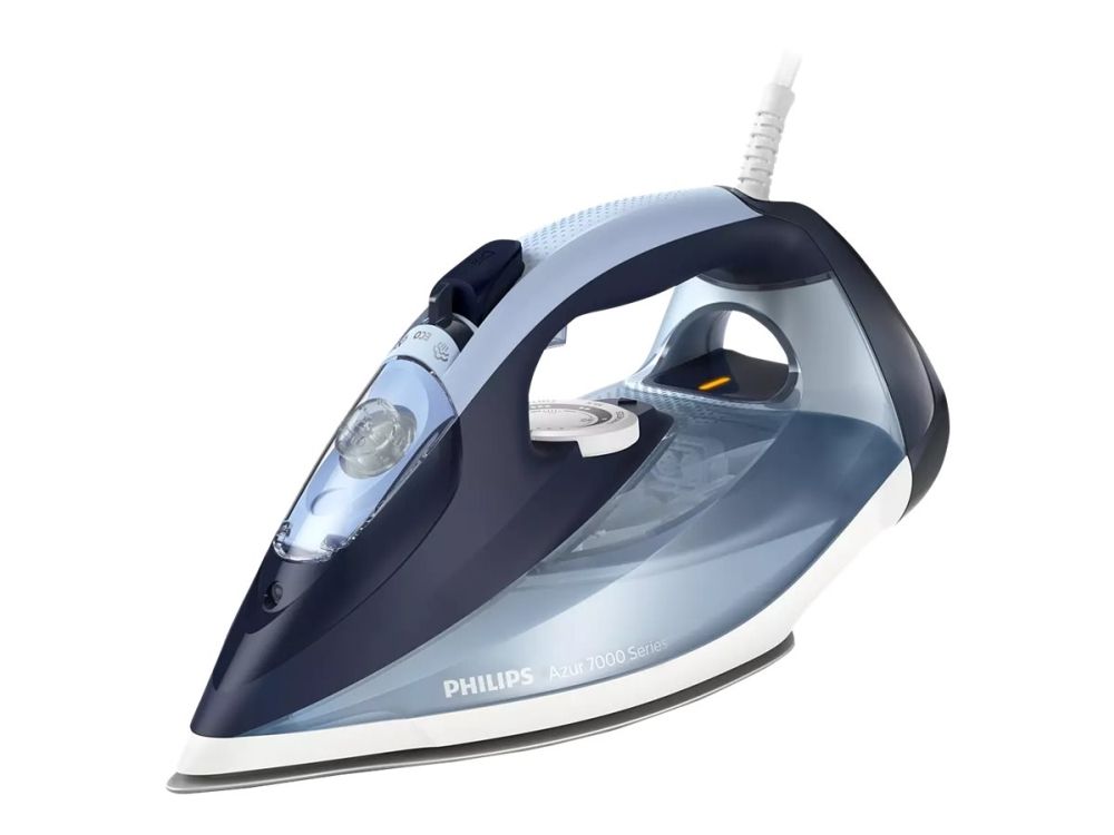 Philips Azur 7000 Series DST7020 - Dampstrygejern - såleplade: SteamGlide Plus - 2800 W - lyseblå/mørkeblå billede 2