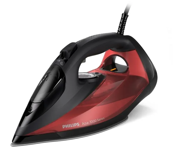 Philips Azur 7000 Series DST7022 - Dampstrygejern - såleplade: SteamGlide Plus - 2800 W - sort/ rød billede 3