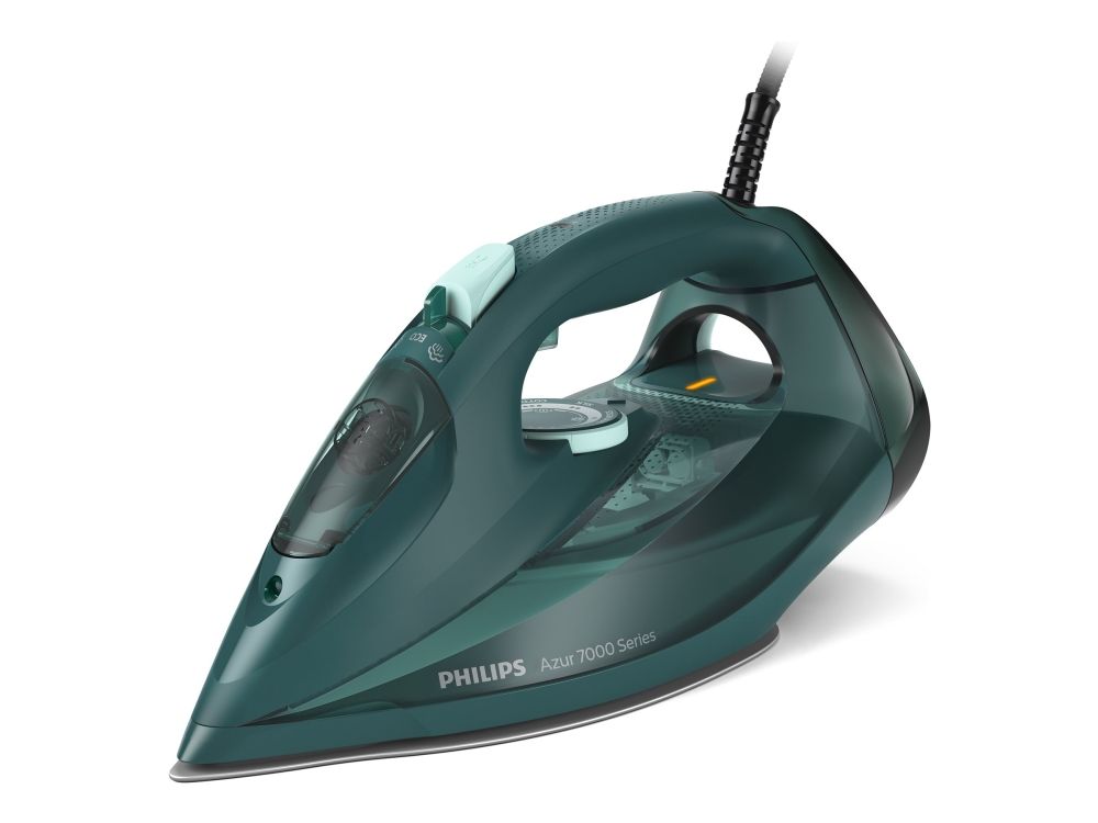 Philips Azur 7000 Series DST7050 - Dampstrygejern med automatisk afbrydelse - såleplade: SteamGlide Elite - 2800 W - grøn billede 1