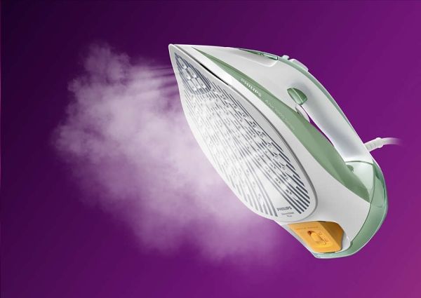 Philips Azur 7000 Series DST7012 - Dampstrygejern - såleplade: SteamGlide Plus - 2600 W - grøn/grå billede 3
