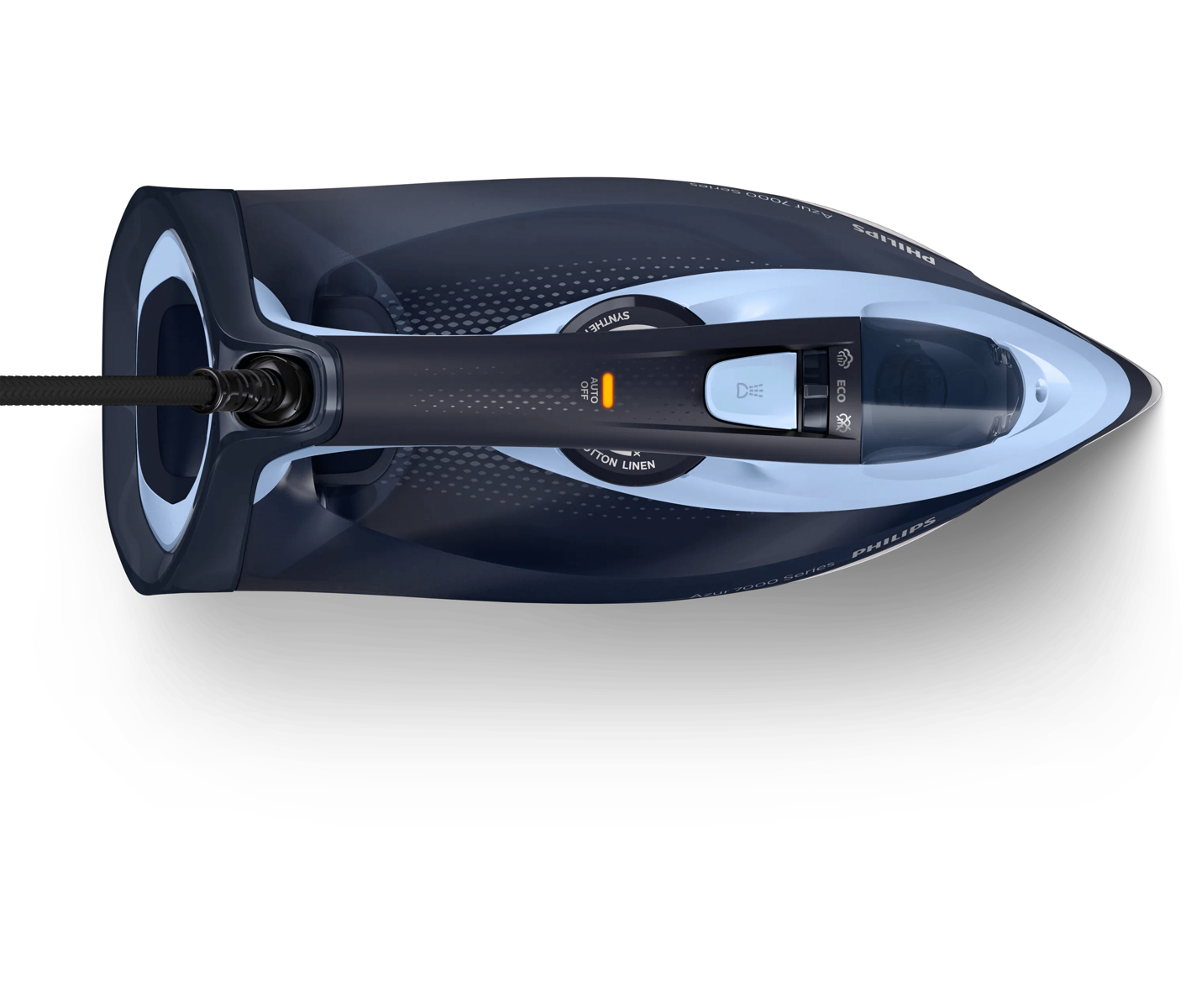 Philips 7000 series DST7041 - Dampstrygejern med automatisk afbrydelse - såleplade: SteamGlide Elite - 2400 W - lyseblå/mørkeblå billede 4