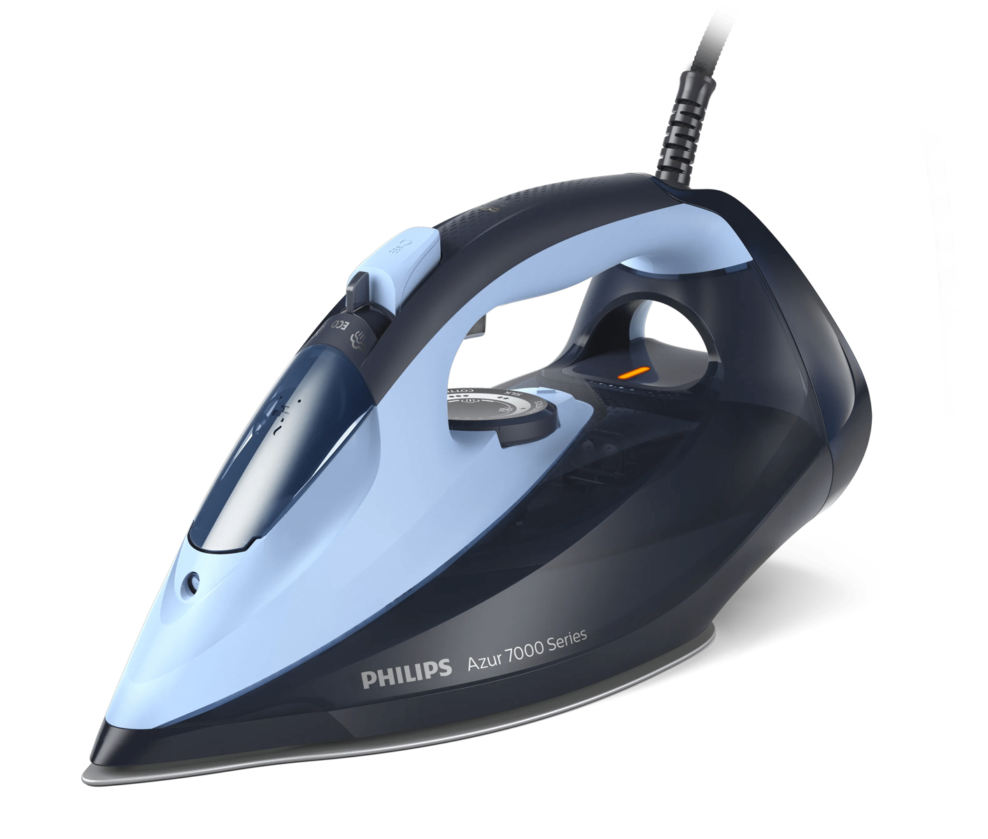 Philips 7000 series DST7041 - Dampstrygejern med automatisk afbrydelse - såleplade: SteamGlide Elite - 2400 W - lyseblå/mørkeblå billede 1