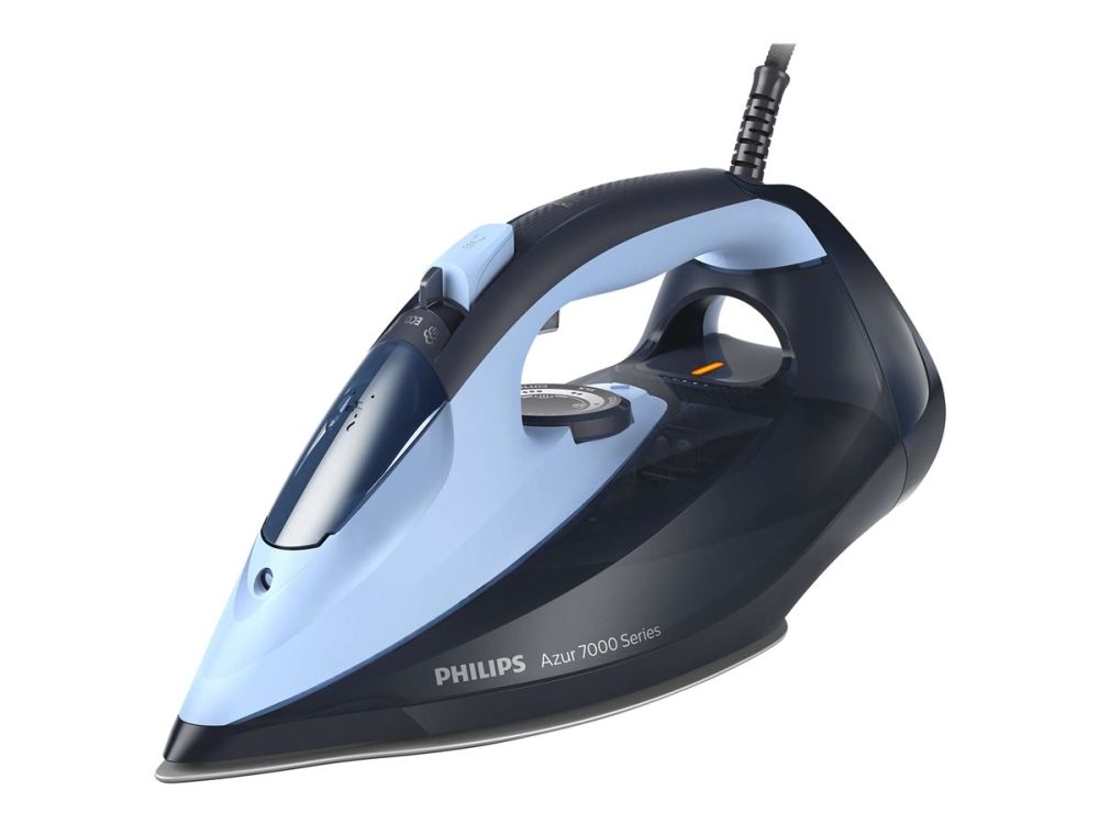 Philips 7000 series DST7041 - Dampstrygejern med automatisk afbrydelse - såleplade: SteamGlide Elite - 2400 W - lyseblå/mørkeblå billede 3