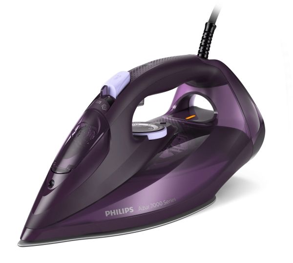 Philips Azur 7000 Series DST7051 - Dampstrygejern med automatisk afbrydelse - såleplade: SteamGlide Elite - 2800 W - mørk purpur billede 2