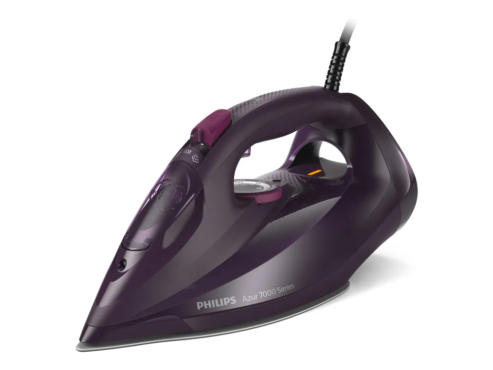 Philips Azur 7000 Series DST7061 - Dampstrygejern med automatisk afbrydelse - såleplade: SteamGlide Elite - 3000 W - mørk purpur billede 1