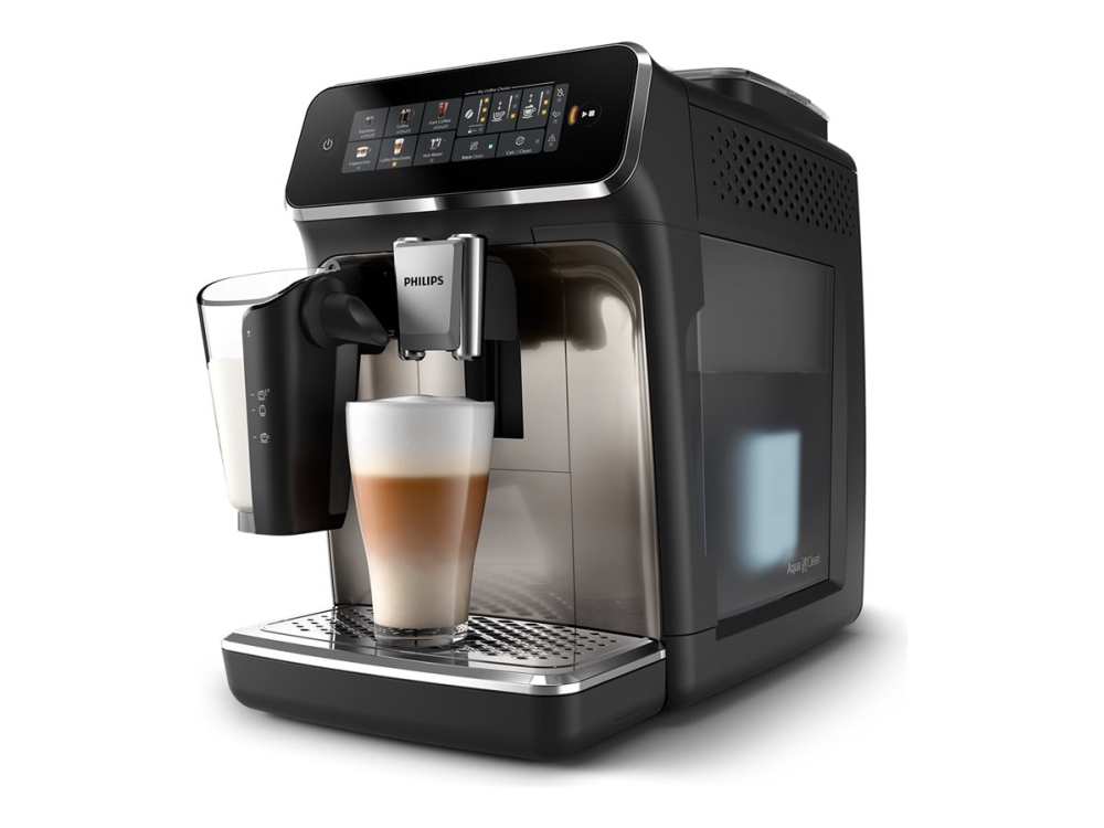 Philips 3300 series EP3347 - automatic coffee machine with cappuccinatore - 15 bar - black/chrome billede 1