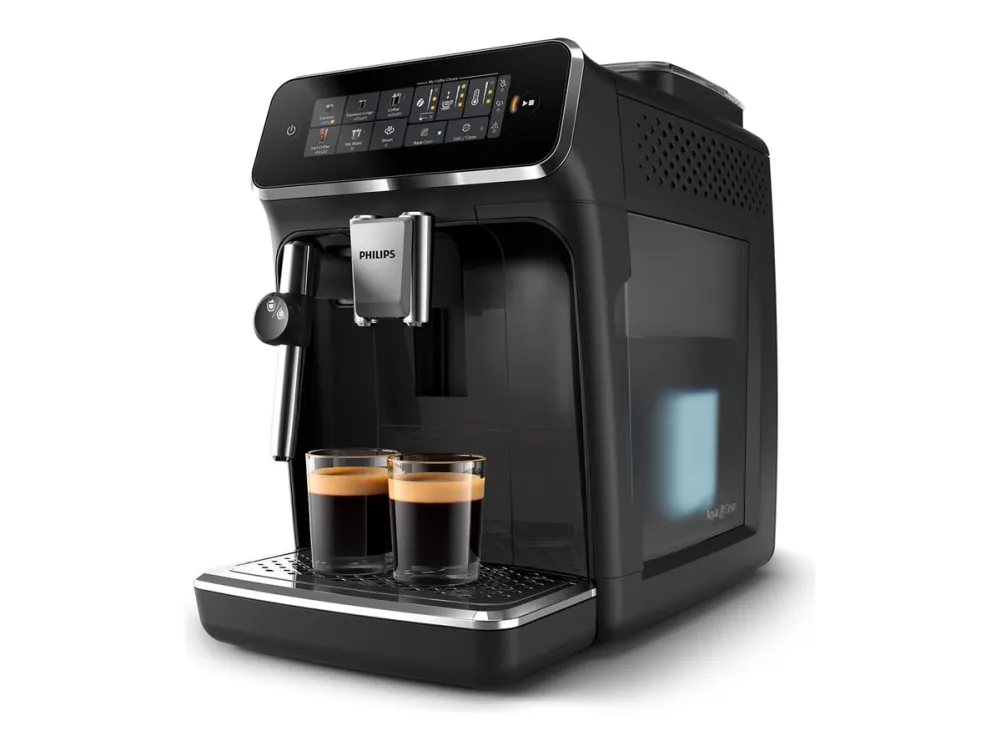 Philips 3300 series EP3321 - automatic coffee machine with milk frother - 15 bar - black lacquered billede 1