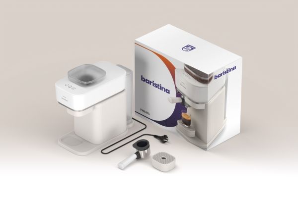 Philips BAR300/00, Espressomaskine, 1,2 L, Kaffebønner, Indbygget kværn, Hvid billede 2