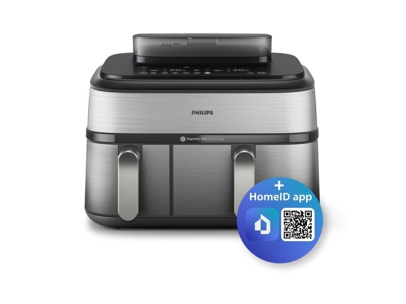 Philips Series 5000 NA555 - double hot air fryer - silver