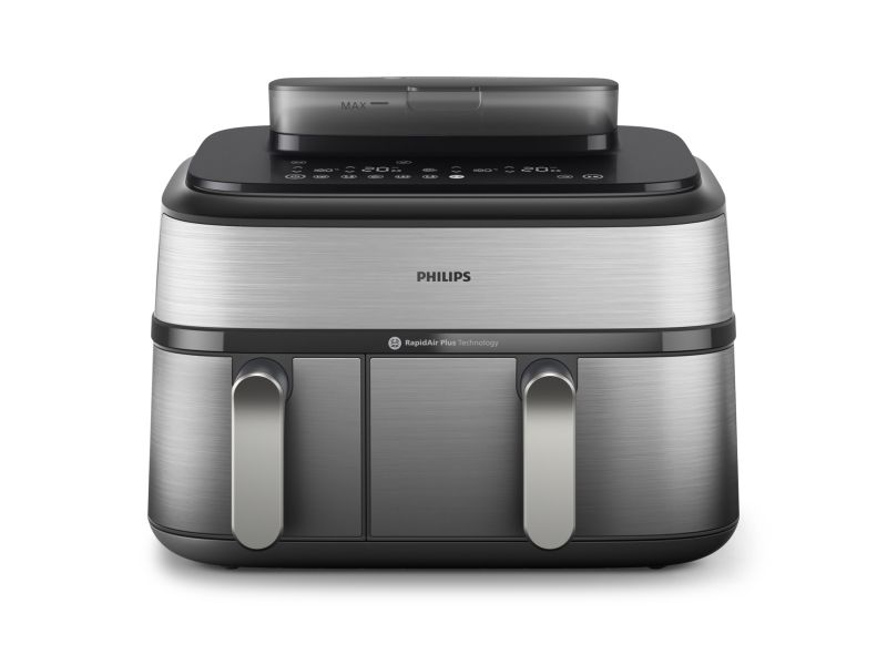 Philips Series 5000 NA555 - double hot air fryer - silver