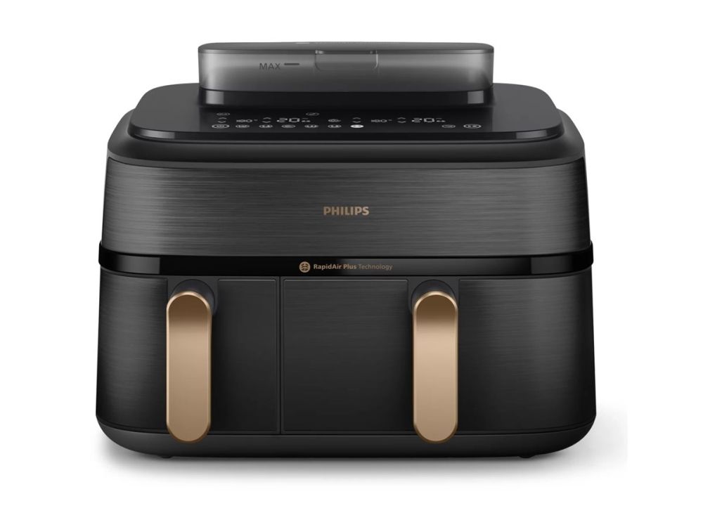 Philips 5000 Series NA552 - double hot air fryer - black stainless steel