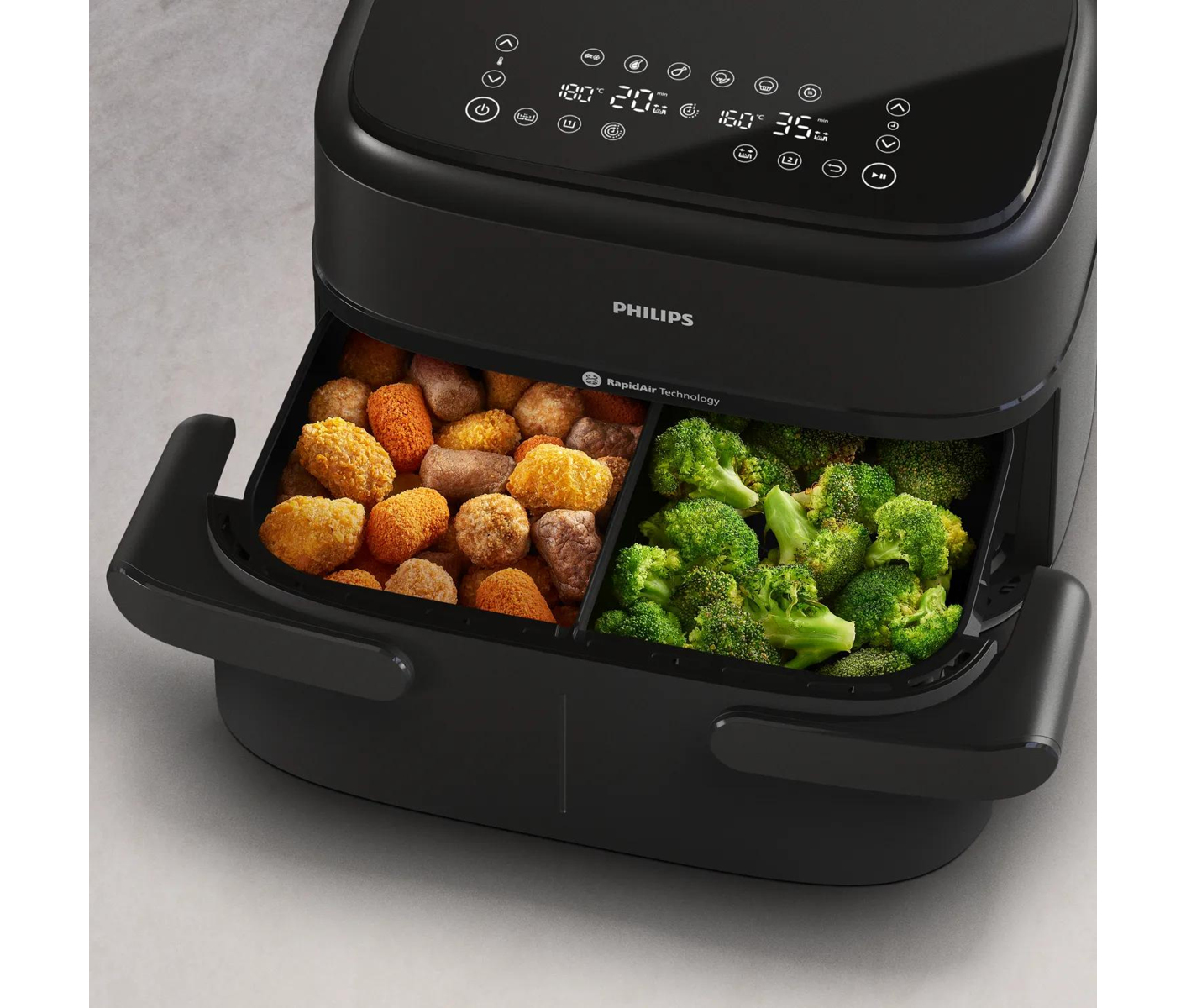 Philips NA150/00 Af Dual Basket 7.1l, Black Airfryer billede 8