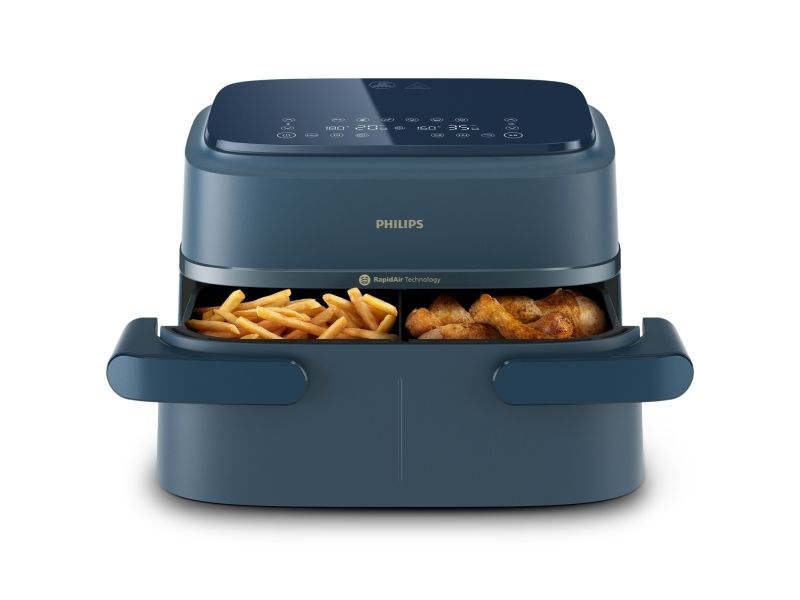 Philips 1000 series NA156/60, Varmluftsteger, 7,1 L, Rapid Air, 40 °C, 200 °C, 60 min.