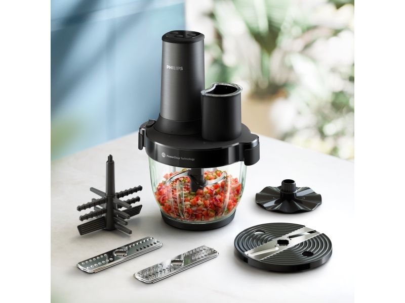 Philips 5000 series HR1507/00, 2 L, 16000 rpm, Sort, Rustfrit stål, Plast, 1,2 m