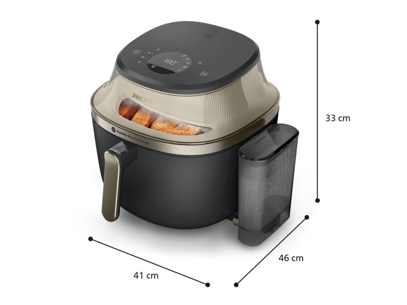 Philips Airfryer 5000 Series med dampfunktion 7,2 L, 7,2 L, Rapid Air, 40 °C, 200 °C, 1440 min., Enkelt billede 3