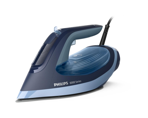 Philips 6000 series 6000-serie dampstrygejern, Dampstrygejern, SteamGlide Plus strygesål, 190 g/min, Blå, 45 g/min, 0,3 L billede 2