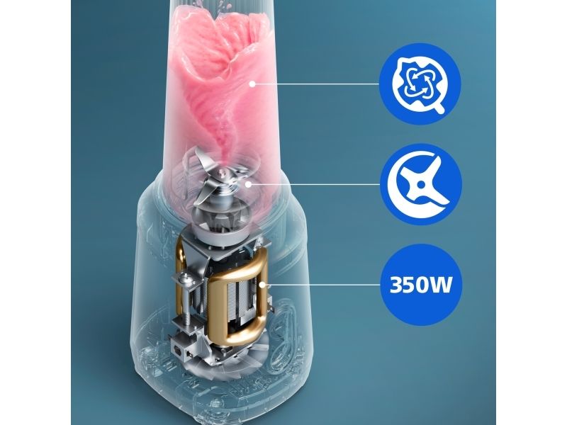 Philips Opal HR2670/00-blendere, Bordplade blender, Knusning af is, 350 W, Hvid billede 3