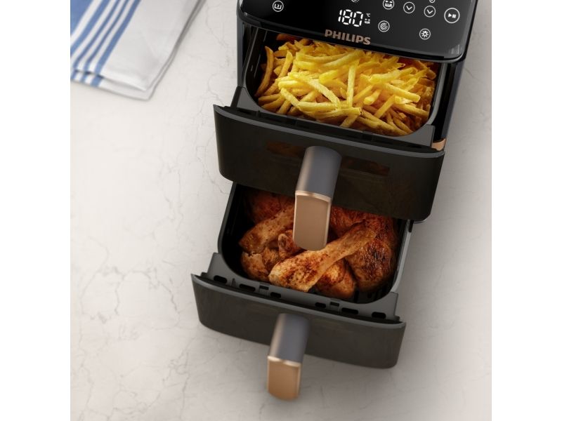 Philips 4000 Series NA462 - double hot air fryer - black/dark grey