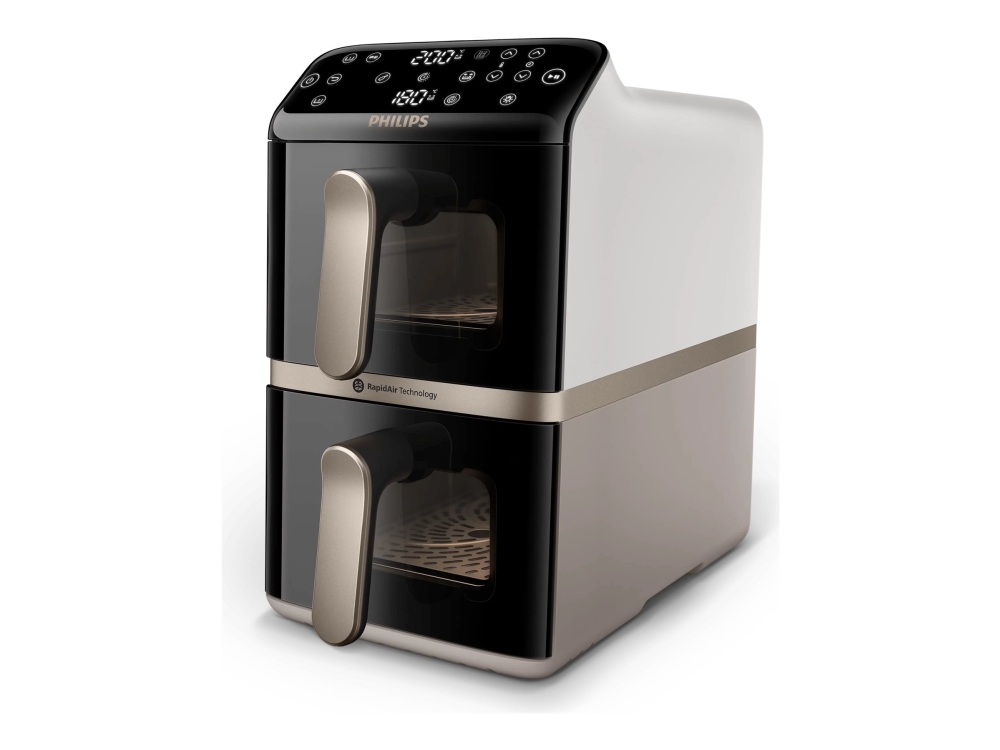 Philips 4000 Series NA462 - double hot air fryer - silk beige/white