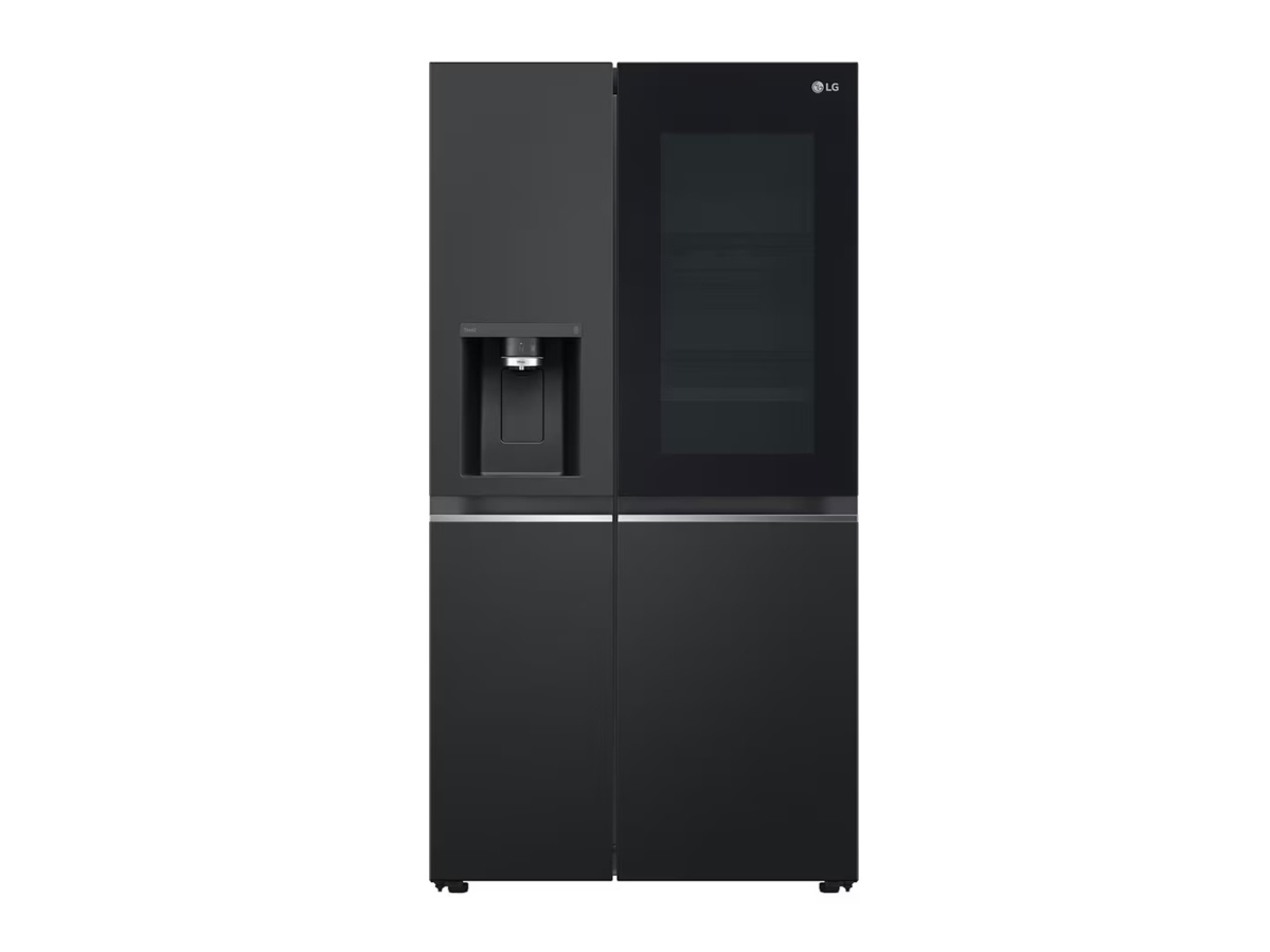 LG InstaView GSGV91EVAD, Fritstående, Amerikansk dør, Sort, Berøring, Indvendig, Glas