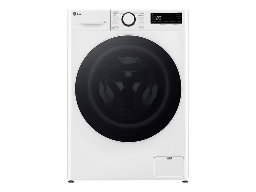 LG Serie R5 F2WR508S0W - Vaskemaskine - bredde: 60 cm - dybde: 53.5 cm - højde: 85 cm - frontbetjening - 8 kg - 1200 rpm - hvid