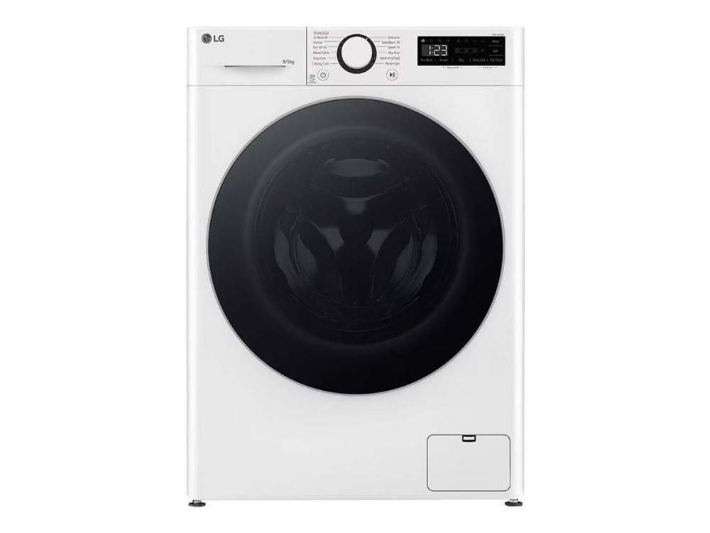 LG F2DR508S1W - Vaske-/ tørremaskine - bredde: 60 cm - dybde: 53.5 cm - højde: 85 cm - frontbetjening - 8 kg - 1200 rpm - hvid billede 2