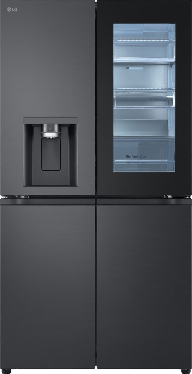 LG GMG960EVEE.AEVQEUR, Fritstående, Amerikansk dør, Sort, Knapper, Berøring, LED, Indvendig