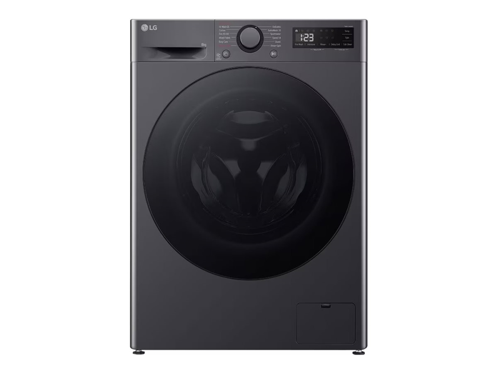 LG Serie R5 F2WR508S2M - Vaskemaskine - bredde: 60 cm - dybde: 53.5 cm - højde: 85 cm - frontbetjening - 8 kg - 1200 rpm - mellem sort