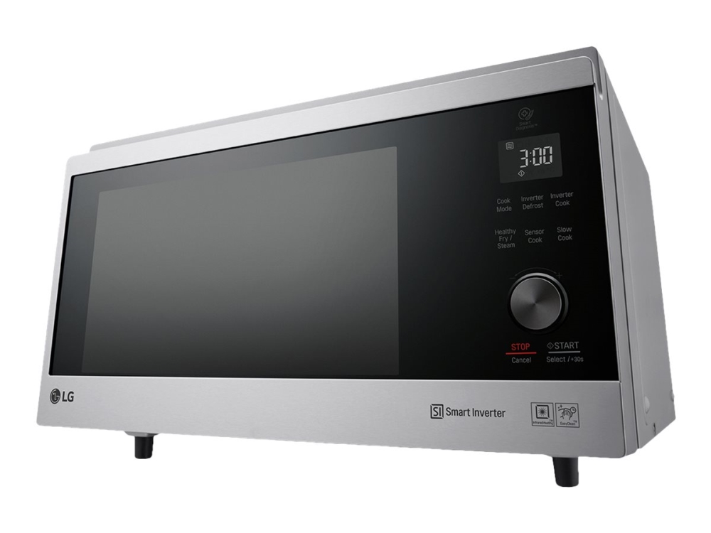 LG NeoChef MJ3965ACS - Mikrobølgeovn med varmeledning og grill - 39 liter - 1100 W - nobel sølv