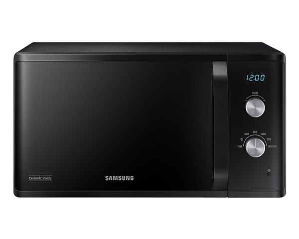 Samsung MW3500K, Bordplade, Solo mikroovn, 23 L, 800 W, Knapper, Dreje, Sort