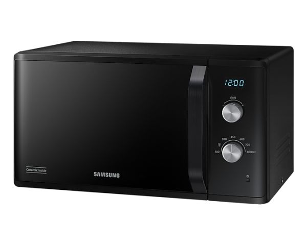 Samsung MW3500K, Bordplade, Solo mikroovn, 23 L, 800 W, Knapper, Dreje, Sort