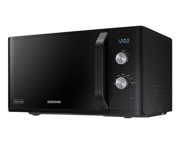 Samsung MW3500K, Bordplade, Solo mikroovn, 23 L, 800 W, Knapper, Dreje, Sort