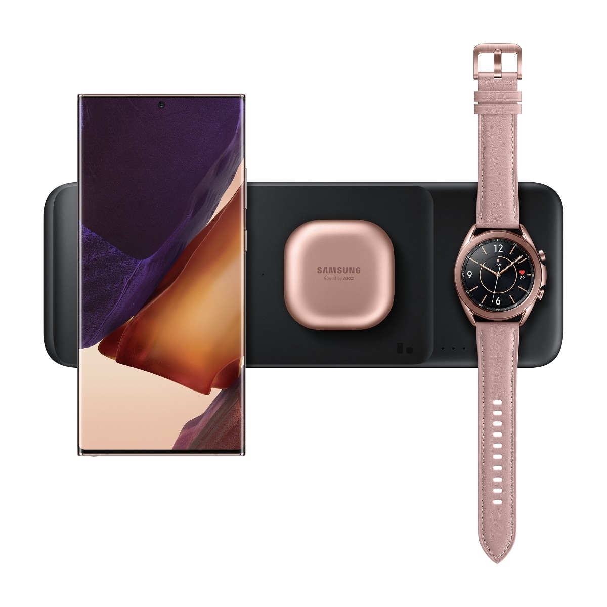 Samsung trådløs oplader Trio, sort billede 2